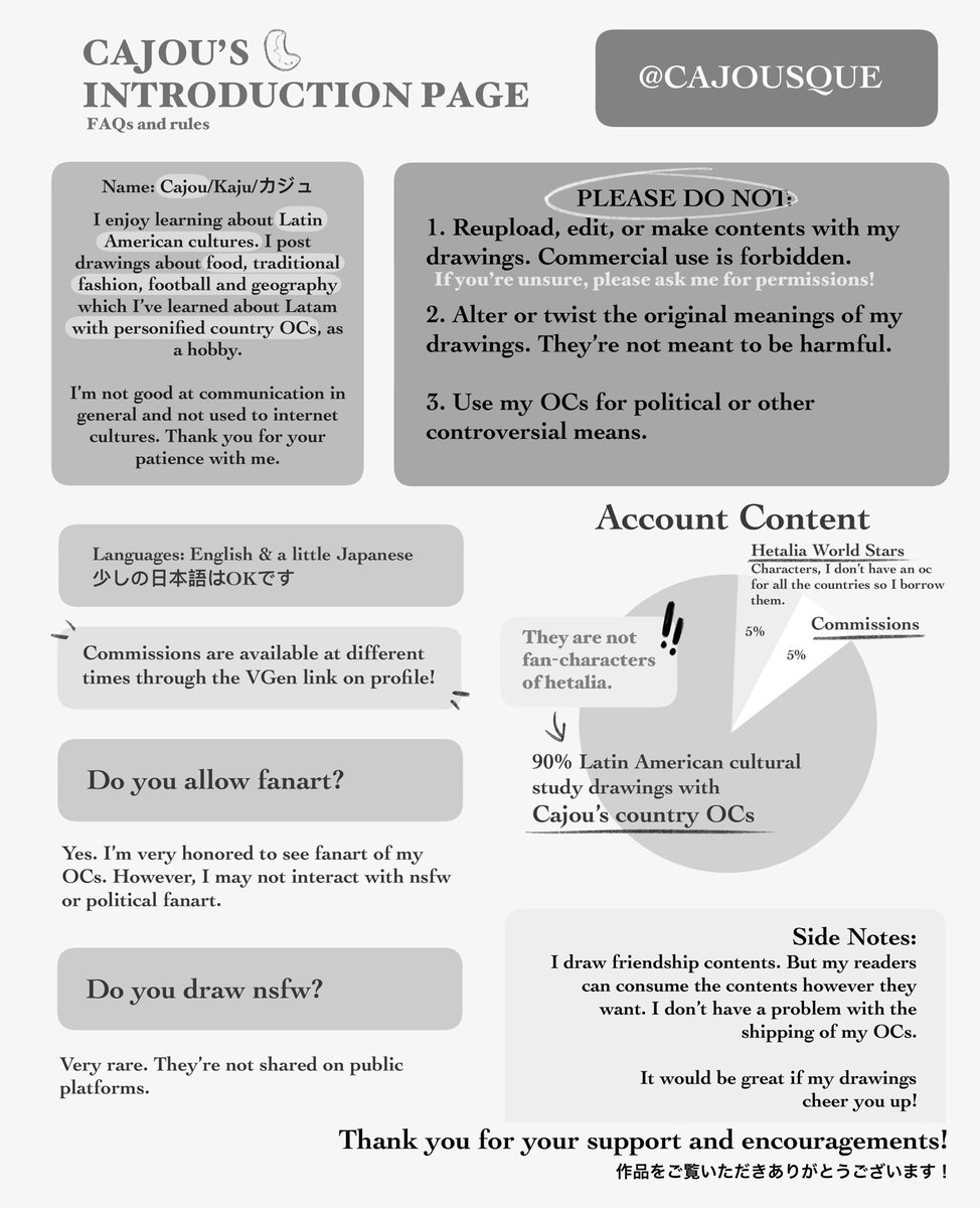cajousque's tweet image. A more readable introduction (updates may happen)
自己紹介です、閲覧ありがとうございます