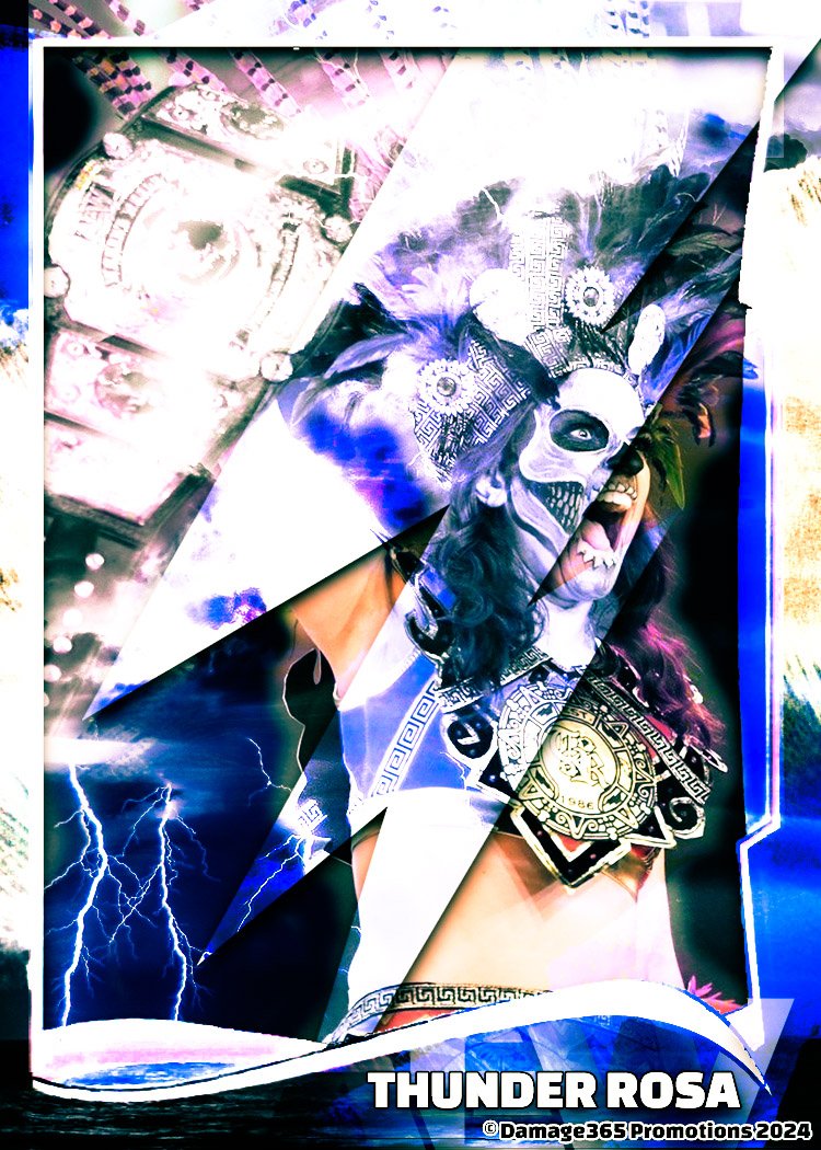damage365Radio's tweet photo. Front &amp; Back of the exclusive d365 Promotions @thunderrosa22 Women's World Champion Parralel card. Limited to a 50 card run. Available for preorder, NOW! Available for sale &amp; signing OCT 27th! #NWA #AEW #LaMeraMera #d365 #CustomTradingCards https://t.co/kU694QGEV3