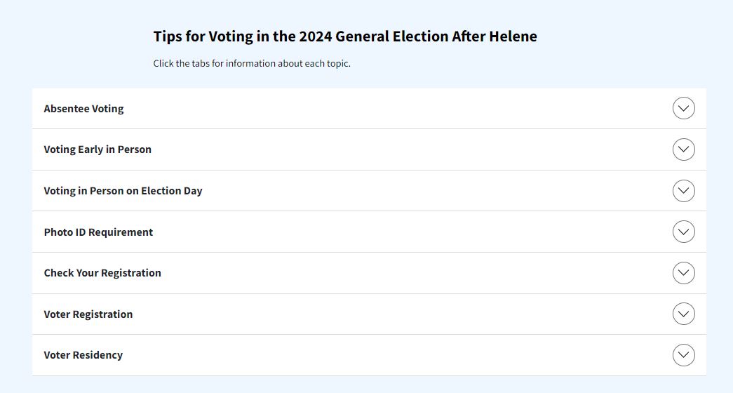 NCSBE (@ncsbe) on Twitter photo We have added more tips for voters in Western North Carolina to our Helene webpage:  tinyurl.com/2s868msa
Please share to help voters in WNC successfully cast their ballot.
#ncpol #YourVoteCountsNC We have added more tips for voters in Western North Carolina to our Helene webpage:  tinyurl.com/2s868msa
Please share to help voters in WNC successfully cast their ballot.
#ncpol #YourVoteCountsNC