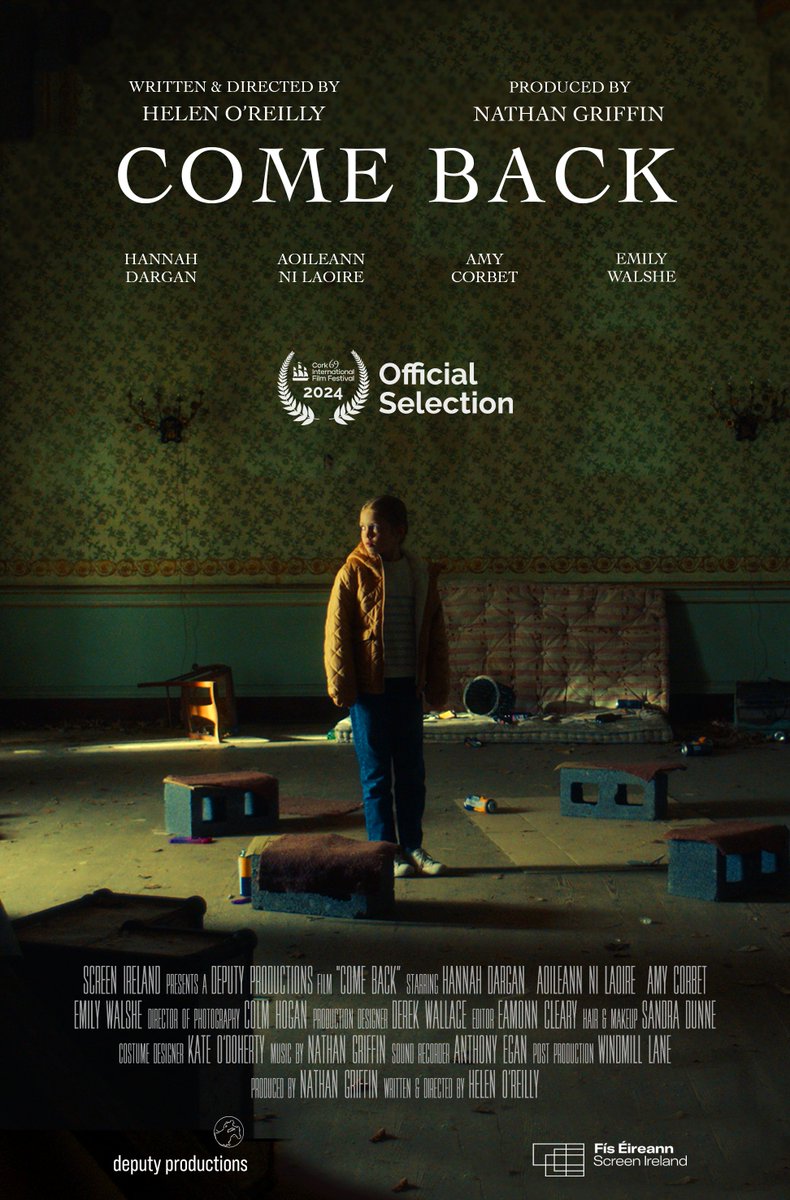 ComeBackShort's tweet image. We are thrilled to have our World Premiere at @CorkFilmFest on Sat 9th November at 14.30. 

corkfilmfest.org/events/fis-eir…