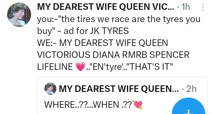 MY DEAREST WIFE QUEEN VICTORIOUS DIANA SPENCER tweet media