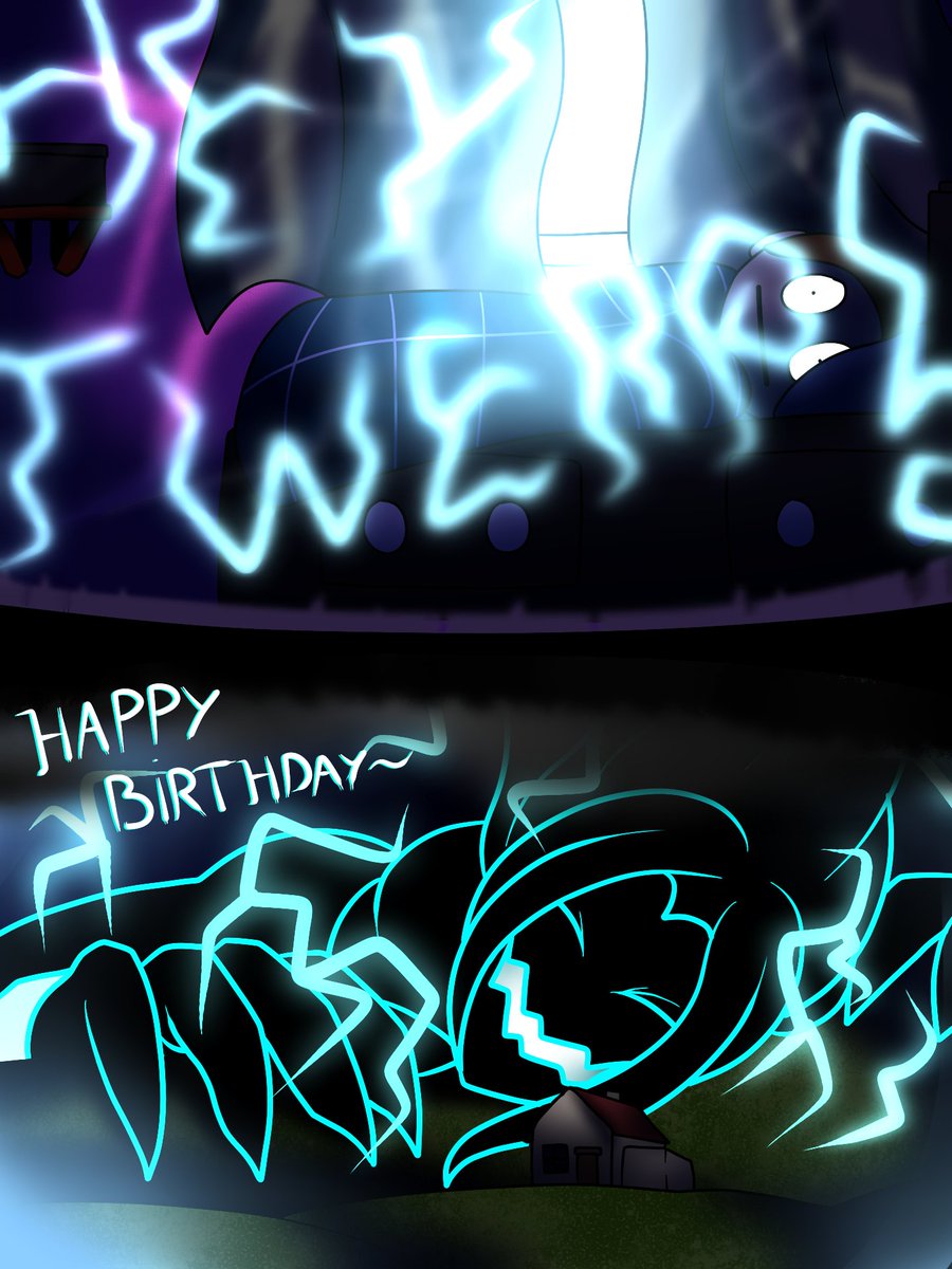 Nova is paying a friend a little visit for their birthday... I hope they don't mind spending the night in intense lightning~!