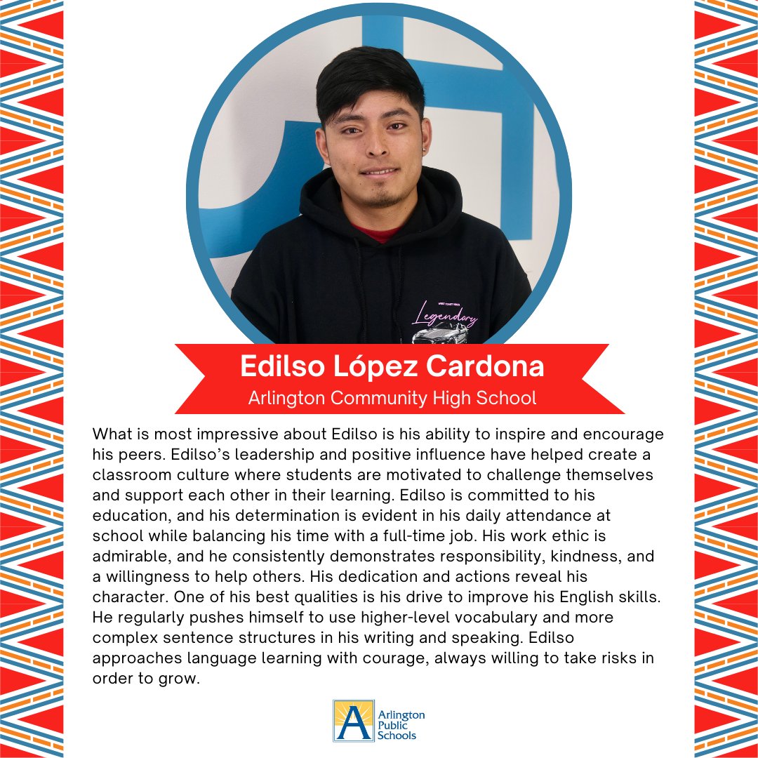 APSVirginia's tweet image. On the final day of Hispanic Heritage Month, Arlington Public Schools celebrates our Hispanic student leaders.

Read More ➡️ l8r.it/uzRF

#APSisAwesome #APSHHM #OneTeamOneAPS