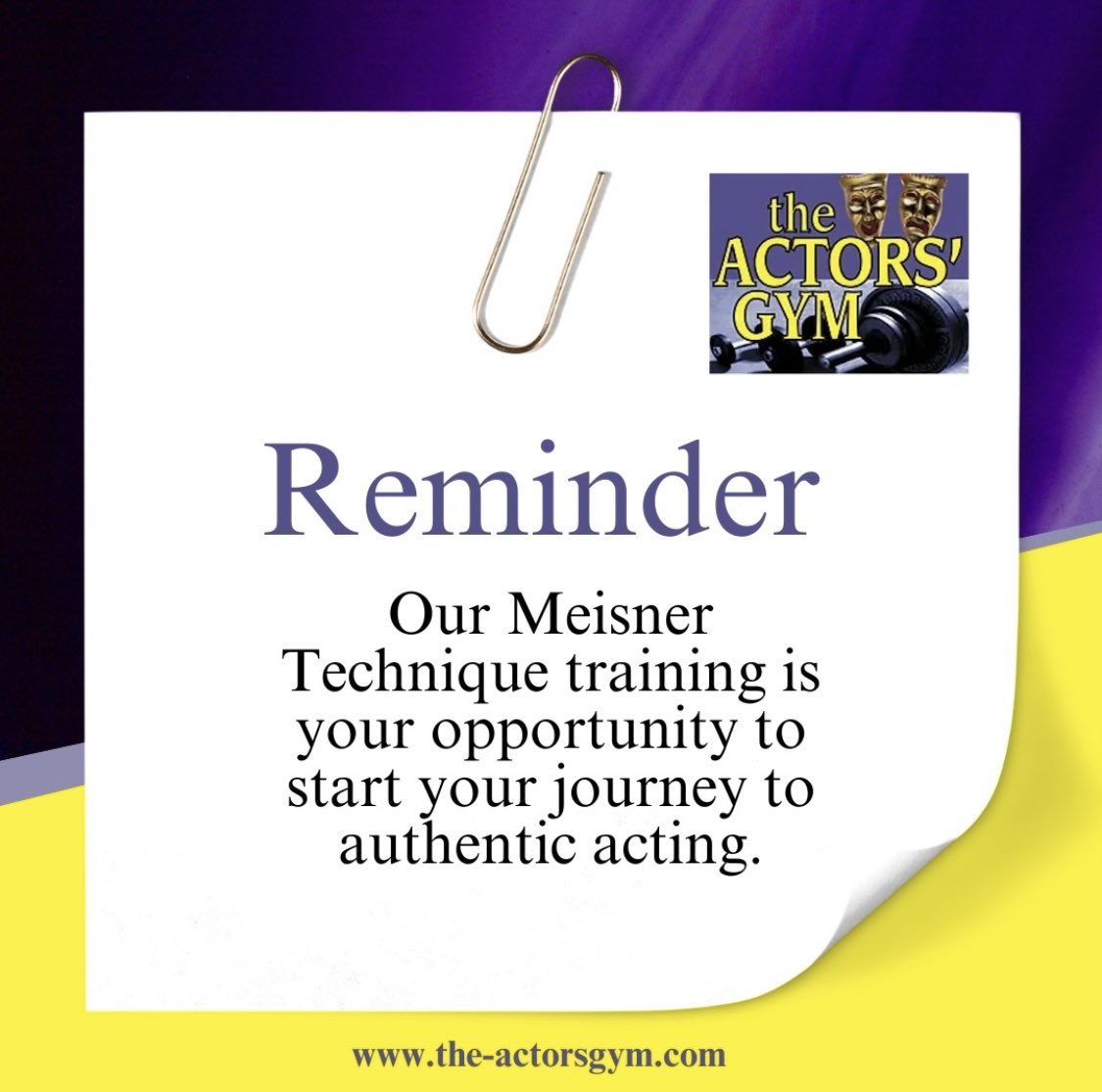 THOMSCOTTII's tweet image. Our Meisner Technique training is your gateway to authentic acting. 

Learn more and enroll:  the-actorsgym.com

#theACTORSGYM #ACTINGCLASS #MEISNERTECHNIQUE #ATLANTA #ThomScottII #testimonial #actingjourney