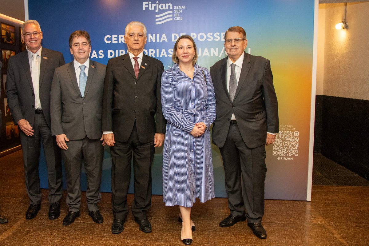 firjan's tweet photo. A #Firjan e o #CIRJ têm novo presidente e diretores(as). Luiz Césio Caetano tomou posse como presidente da federação das indústrias e do Centro Industrial do Rio de Janeiro, em 14/10. Ele sucede Eduardo Eugenio Gouvêa Vieira, que ficará à frente do Conselho Superior da Firjan. ⤵️ https://t.co/E7J979m0kG
