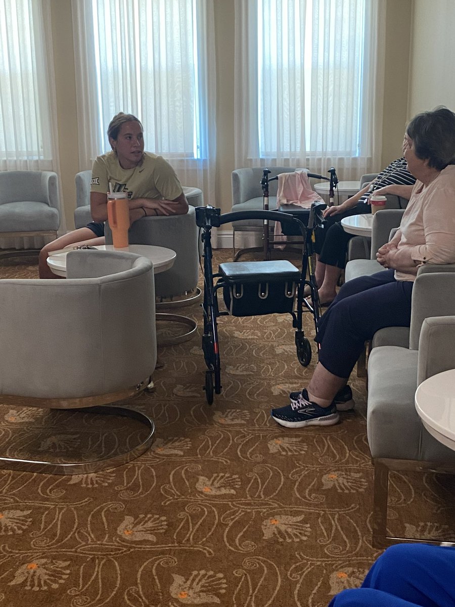 Knights in the Community ⚔️

This morning <a href="/allystedman4/">Ally Stedman</a>, <a href="/Itstaylorg_/">Taylor Gibson</a>, and <a href="/YancySummer/">Summer Yancy</a> spent some time with the residents at Legacy Pointe. Our ladies had the opportunity to talk to the residents, assist with bingo games and an exercise class while fostering connections 🤍