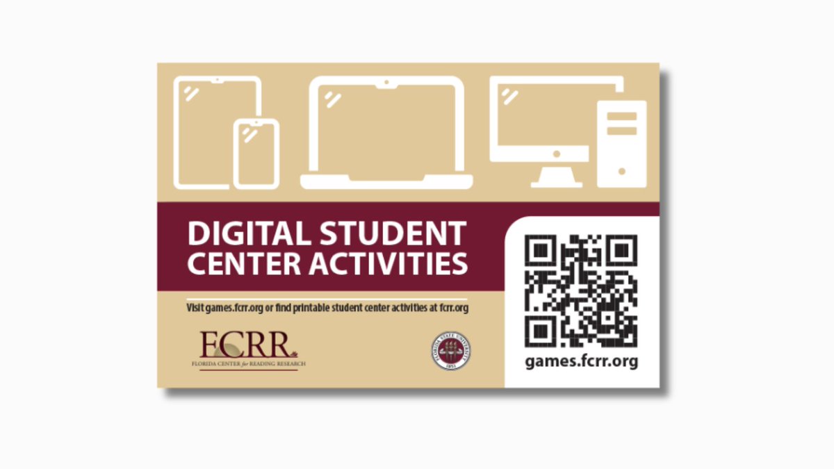 Between 2004 and 2010, researchers at FCRR curated a vast collection of Student Center Activities (SCAs) for Pre K-5th grade students. Now, we're excited to introduce a collection of digital SCAs! games.fcrr.org