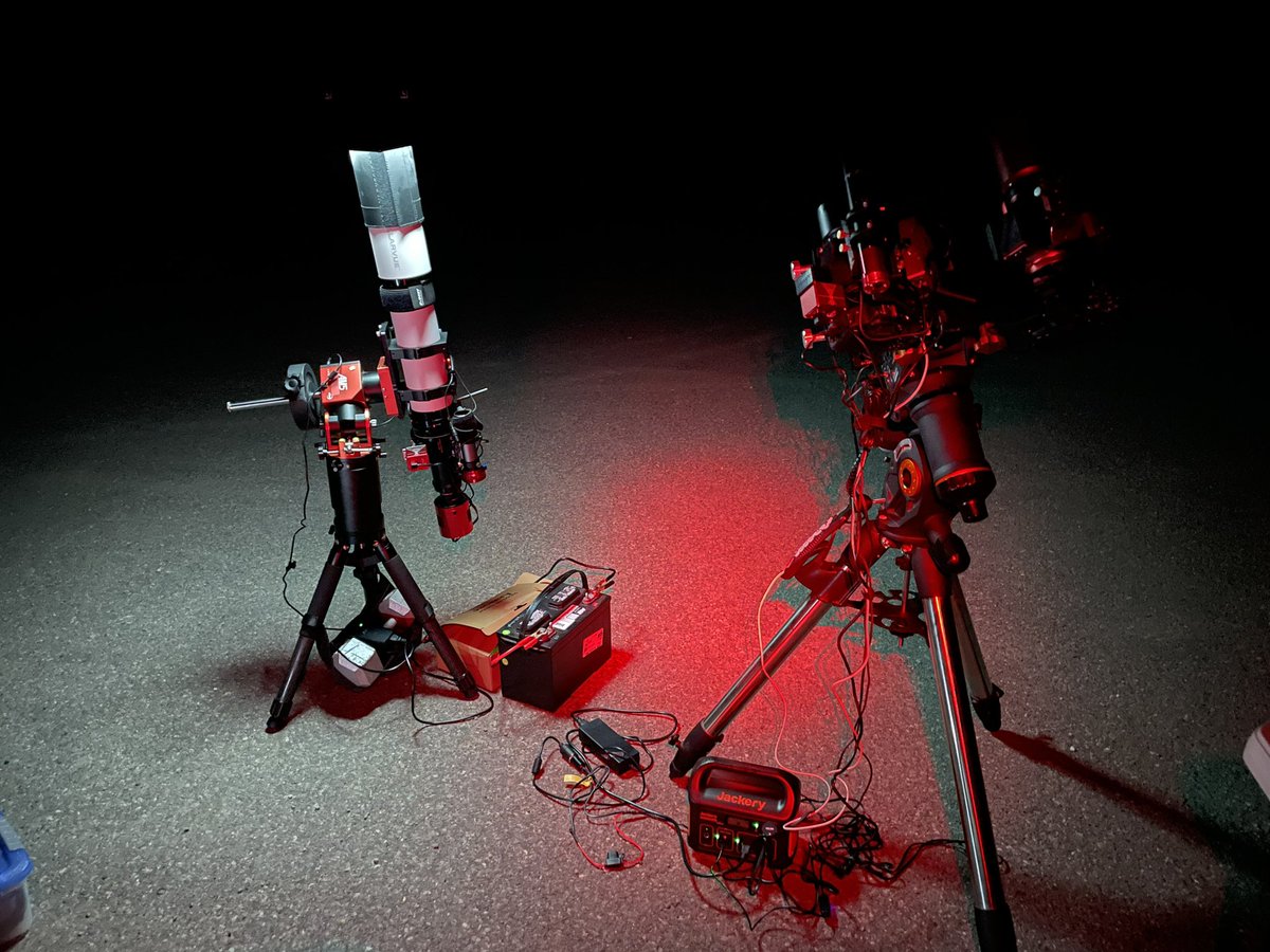 nickengineers's tweet photo. @elonmusk @elonmusk Please flat black them, and angle the panels to minimize glare on earth. I am an astrophotographer. Other constellations will follow your example. https://t.co/CM2q4hXOEk