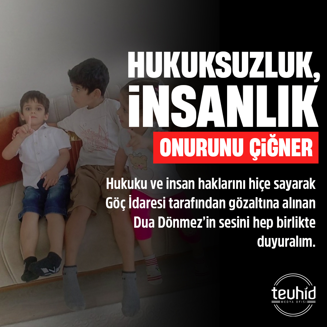 Halis_Bayancuk's tweet photo. Hukuksuzluk İnsanlık Onurunu Çiğner!

Hukuku ve insan haklarını hiçe sayarak Göç İdaresi tarafından gözaltına alınan Dua Dönmez'in sesini hep beraber duyuralım.

 #duadönmeznedentutuklu