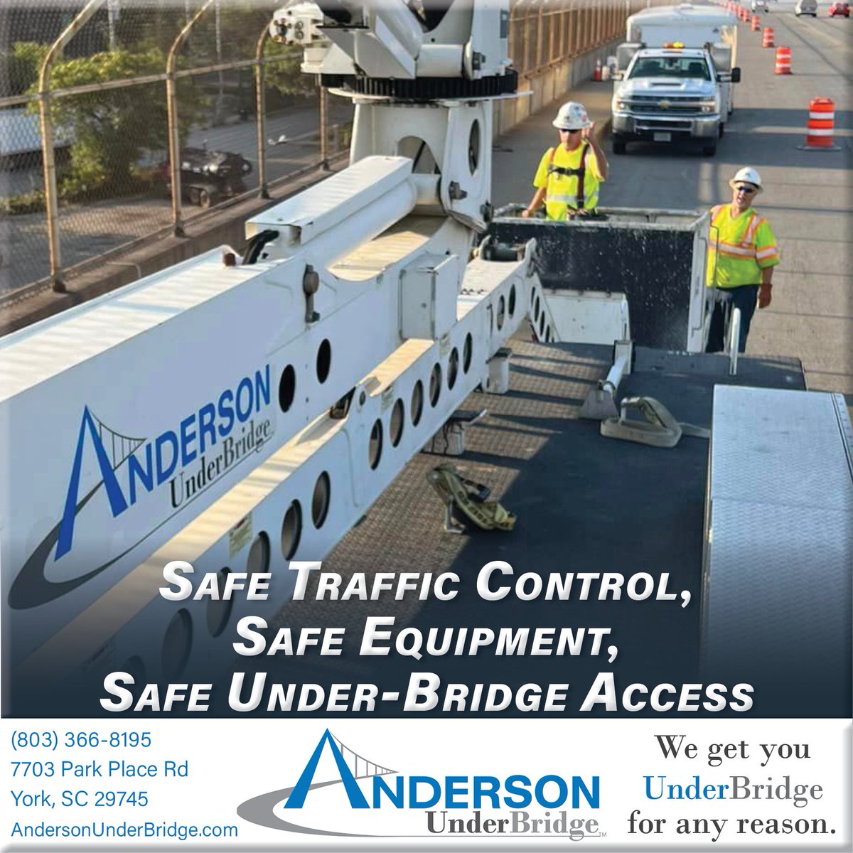 Anderson_UB's tweet image. #AndersonUnderBridge Operations Specialists work as an extension of your team to protect motorists, cyclists, and pedestrians across our great nation. Collaboration –– it’s just one more reason Anderson is America’s leader in safe #UnderBridgeAccess.