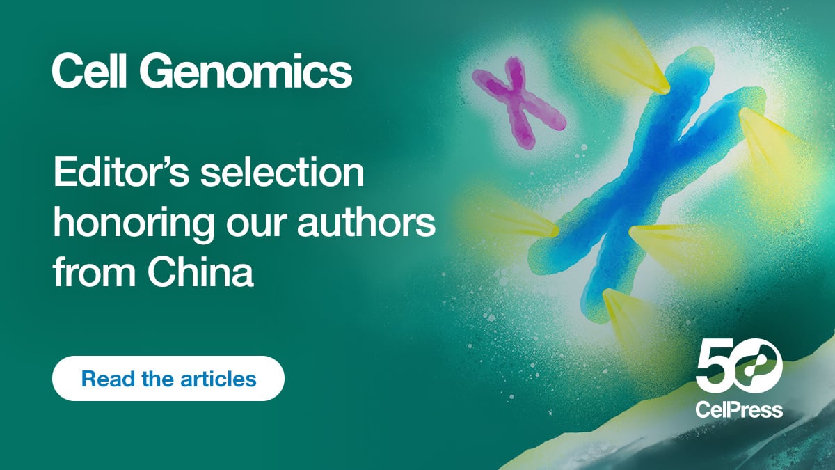 Read a selection of highlighted papers from Cell Genomics Chinese authors curated by the Editor-in-Chief: 
hubs.li/Q02RwgJn0
Recently awarded our first Impact Factor of 11.1