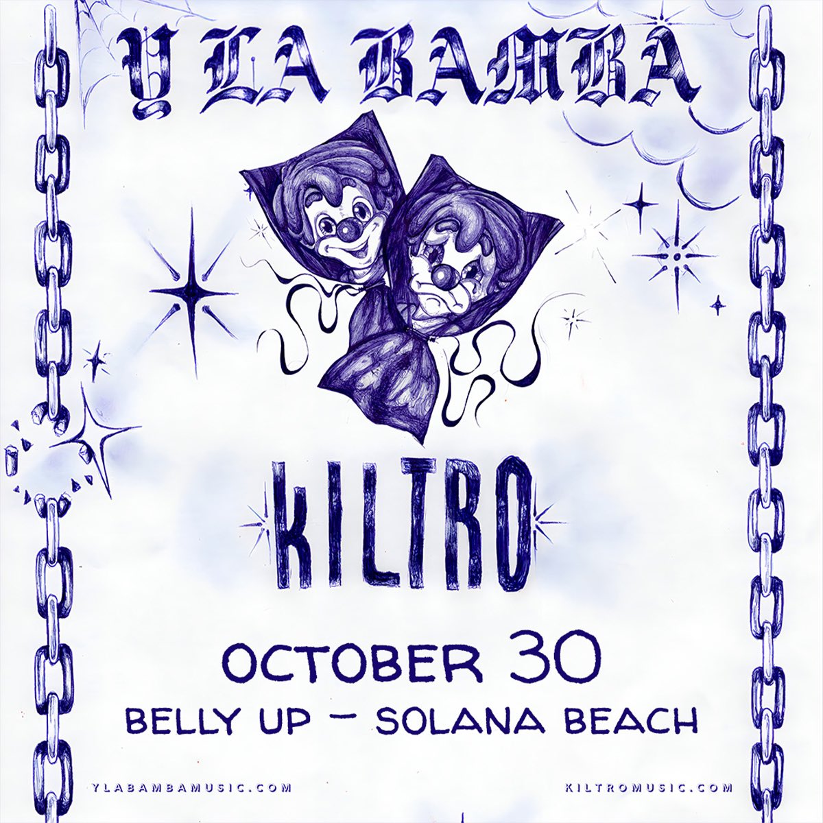 SodaBarSD's tweet photo. 10/30 @BellyUpMusic – Y La Bamba (@ylabamba) + @Kiltromusic • 🎟: https://t.co/D4rz7ocxED https://t.co/HdyBGqtPbC