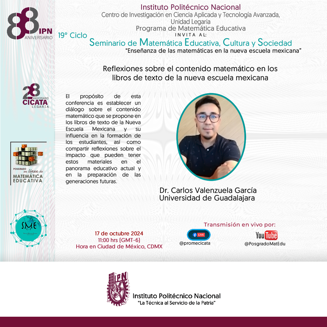 Estimada Comunidad, los invitamos a la segunda sesión del 19° del SMECyS, sigan su transmisión en vivo a través de nuestras redes sociales.
#SomosProME
#OrgullosamentePolitécnicos