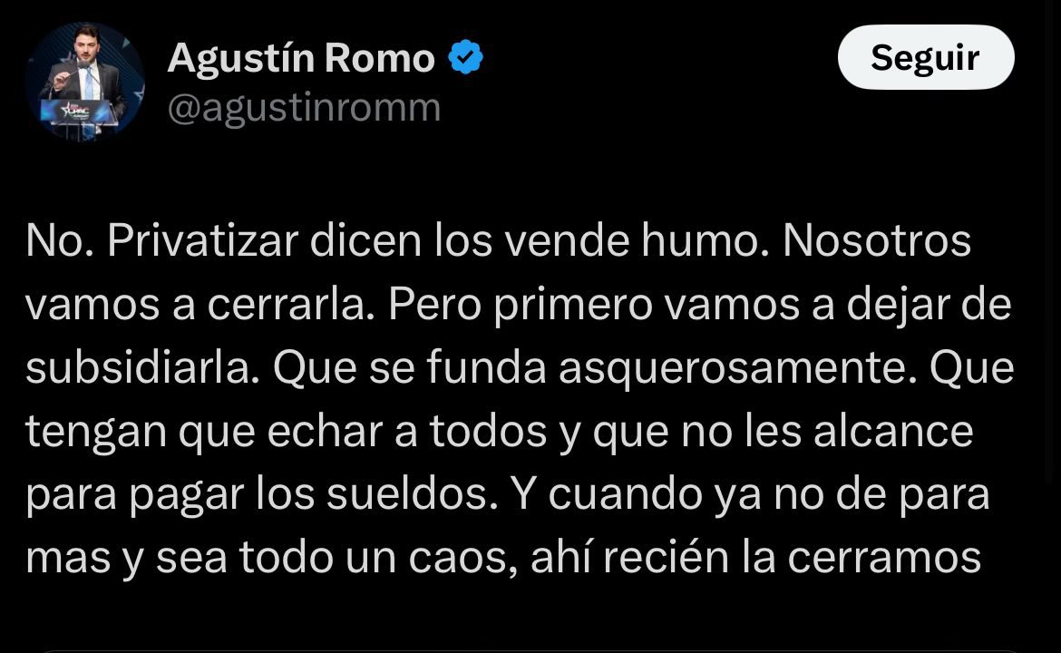Cuando te quieran decir que NO VAN A PRIVATIZAR las universidades, acuérdense que nos gobiernan unos enfermos👇🏻
