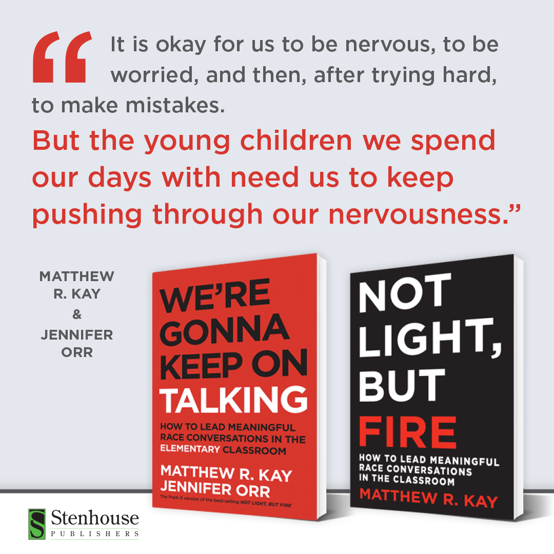 Stenhouse Publishers (@stenhousepub) on Twitter photo Embrace opportunities for growth, active listening, and critical thinking when discussing race in your classroom. Whether you teach elementary, middle, or high school, authors and educators <a href="/MattRKay/">Matthew R. Kay</a> and <a href="/jenorr/">Jennifer Orr</a> have guidance for leading these conversations. #KeepOnTalking Embrace opportunities for growth, active listening, and critical thinking when discussing race in your classroom. Whether you teach elementary, middle, or high school, authors and educators <a href="/MattRKay/">Matthew R. Kay</a> and <a href="/jenorr/">Jennifer Orr</a> have guidance for leading these conversations. #KeepOnTalking