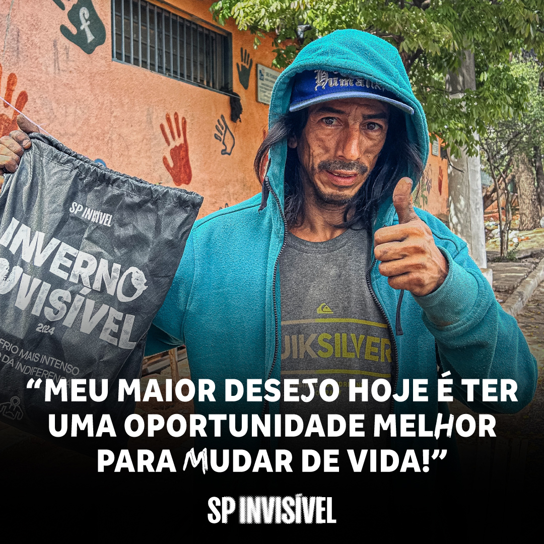 “Meu maior desejo hoje é ter uma oportunidade melhor para mudar de vida!”

Moisés, em situação de rua, 44 anos.
Região: Barra Funda

Comente e saiba como doar
ou doe pelo PIX
doe@spinvisivel.org

_

#populacaoderua #ong