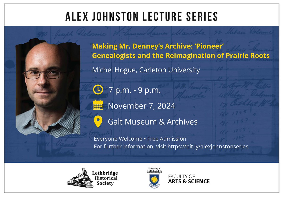 Mark your calendar for this year's Alex Johnston Lecture on November 7, 2024!