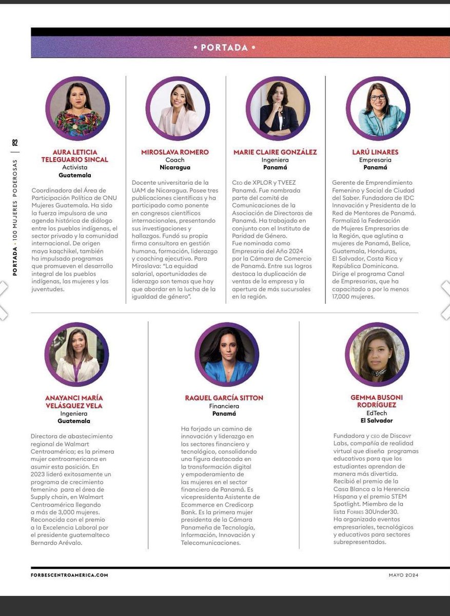 Couldn’t let #HispanicHeritageMonth close out without celebrating being listed as one of Central America’s Most Powerful Women 2024 by <a href="/Forbes/">Forbes</a> ! It fills my heart with so much pride to be joined on this list by SIX inspiring Salvadoran woman. 🇸🇻 The cover of the next issue? Our