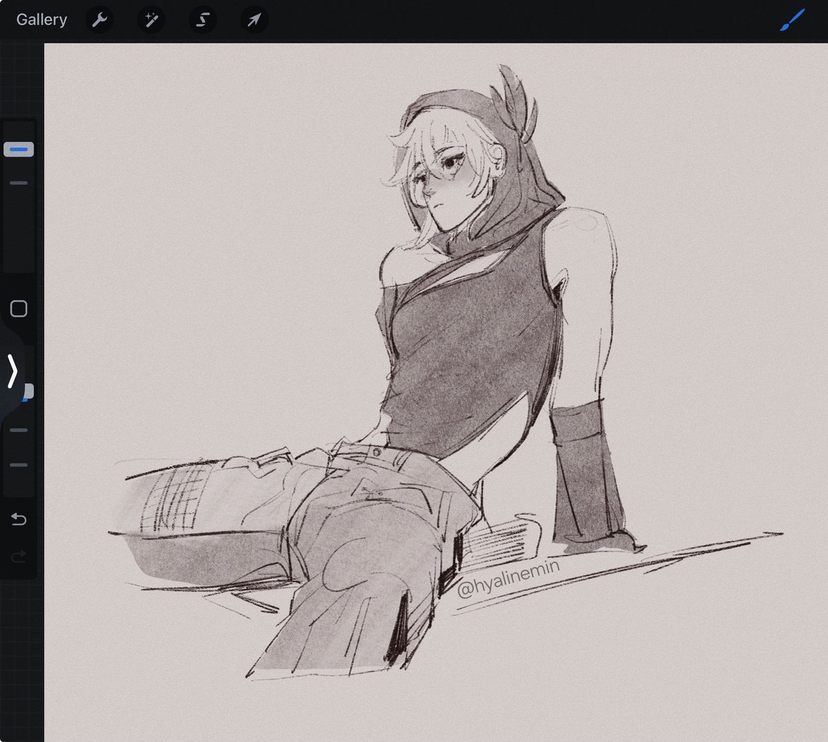 Putting him in pinterest outfits i find because he's cute and I wanted to practice 
#honkaistarrailfanart #Moze 