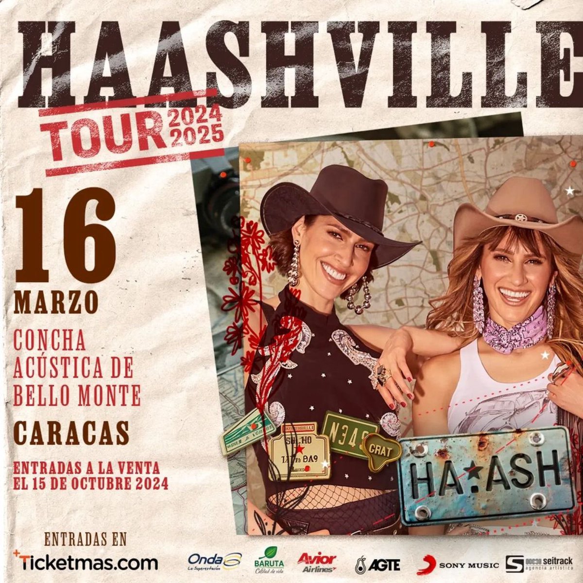 haashoficial's tweet photo. Amigos de CARACAS 🇻🇪 ¿Ya tienen listas sus botas y sombreros? Porque ya están a la venta los boletos 🎟️ para nuestra nueva gira HAASHVILLE 👢❤️🌵 https://t.co/rPmf04fgpu https://t.co/bgI4XpJtjS