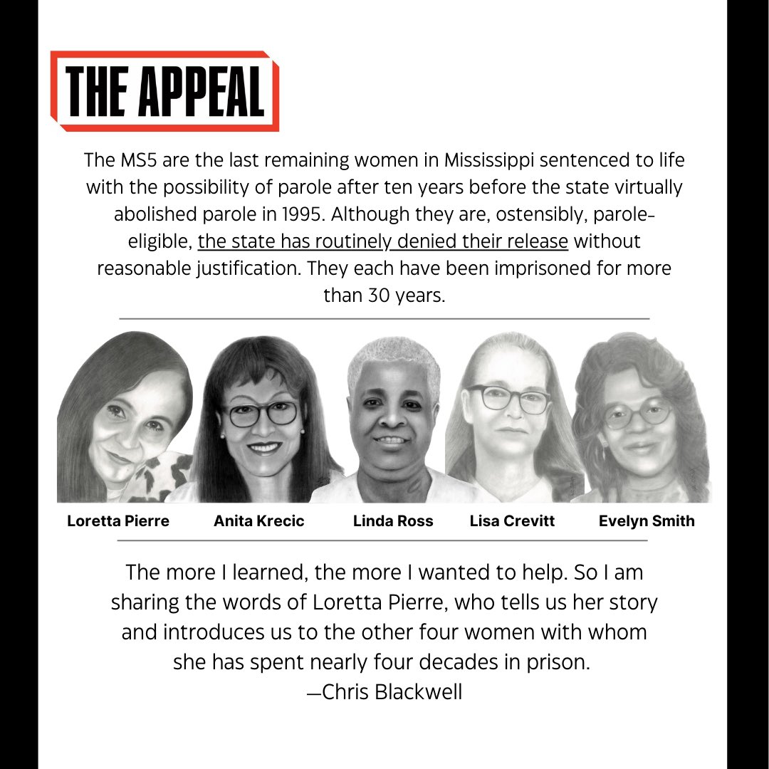Look2Justice (@look2justice) on Twitter photo 📰 Why The “Mississippi Five” Deserve Parole After 40 Years In Prison by <a href="/ChrisWBlackwell/">ChristopherBlackwell</a> and Loretta Pierce
📰 The Mississippi Five are the last remaining women in Mississippi sentenced to life without the possibility of parole after ten years before the state virtually 📰 Why The “Mississippi Five” Deserve Parole After 40 Years In Prison by <a href="/ChrisWBlackwell/">ChristopherBlackwell</a> and Loretta Pierce
📰 The Mississippi Five are the last remaining women in Mississippi sentenced to life without the possibility of parole after ten years before the state virtually