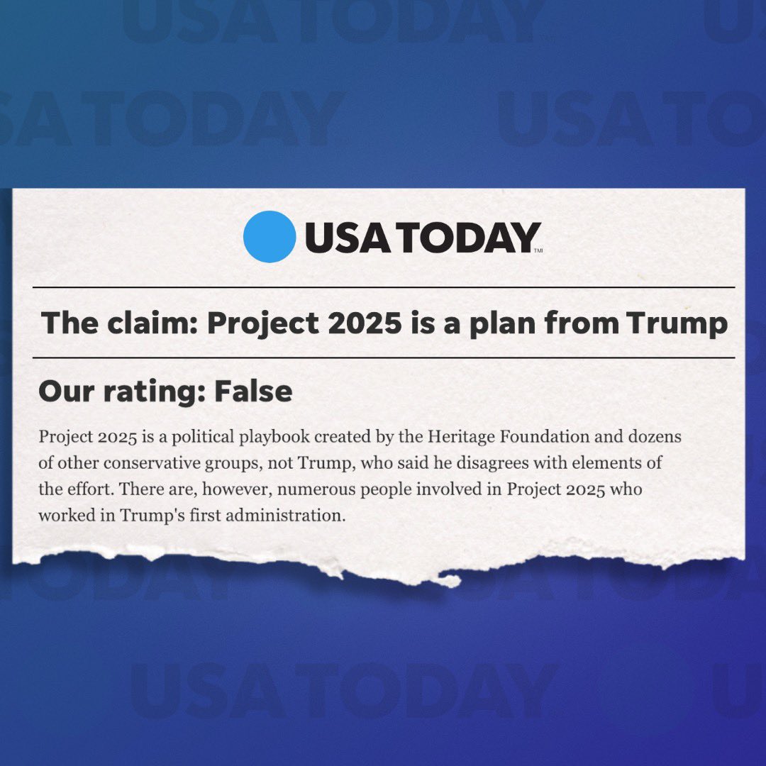 TrumpWarRoom's tweet image. President Trump has nothing to do with Project 2025.

Kamala is a liar.