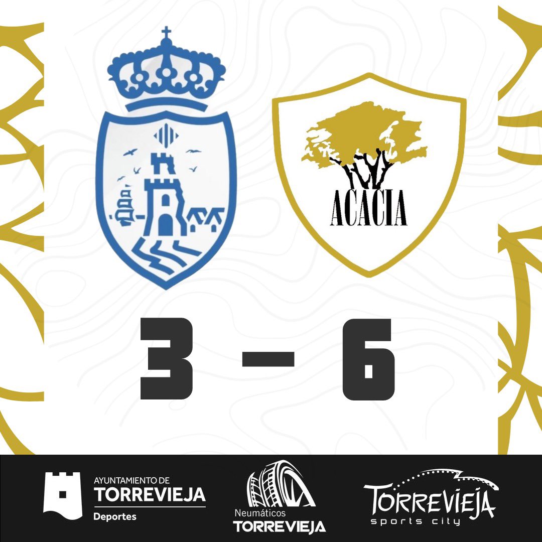𝑭 𝑰 𝑵 𝑨 𝑳 🔚

<a href="/cfsudtorrevieja/">CFSUDTorrevieja</a> 3️⃣-6️⃣ <a href="/acaciafs/">Acacia Neumáticos Torrevieja C.F.S.</a> 
 
⚽️⚽️ Roque Vicente (7’ y 40’)
⚽️⚽️ Alejandro Pozo (32’ y 38’)
⚽️ Dani Marín (40’)
⚽️ Propia puerta (36’)

#ACACIAaMORT • #AcaciaCFS