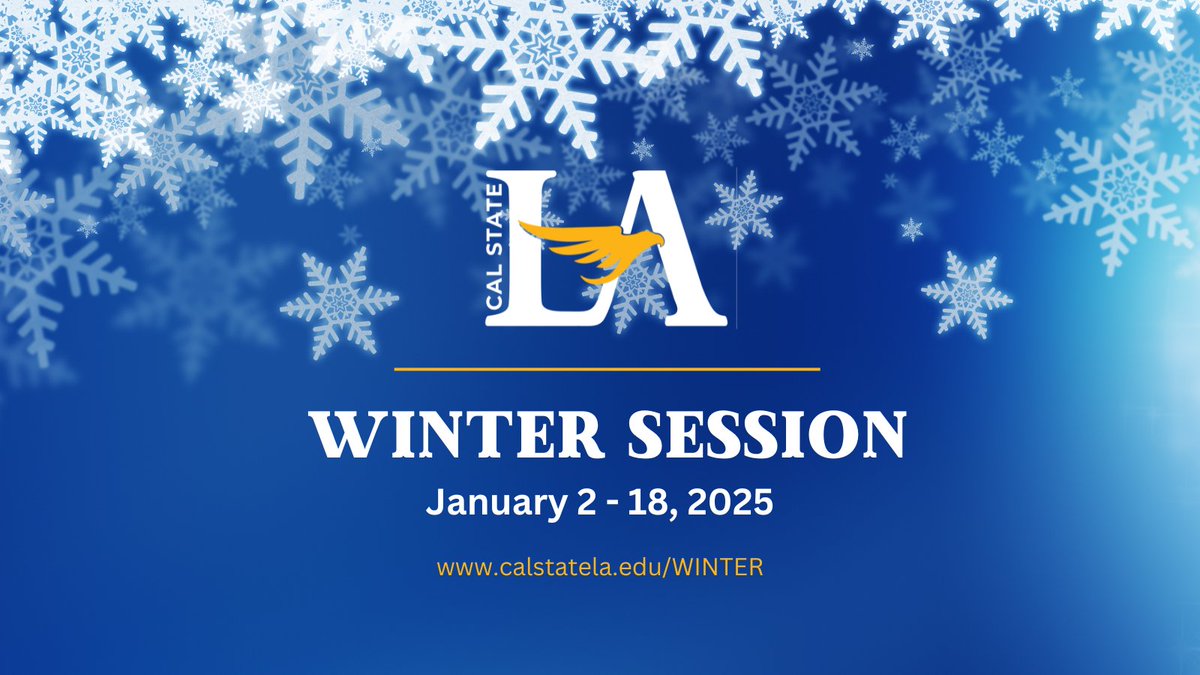 Take that class you need to graduate early or on time during Winter Session. The schedule of classes is now available in GET. Visit bit.ly/3NpFXcD for more information. Plan ahead, stay ahead, get ahead. #WeAreLA #WinterSession