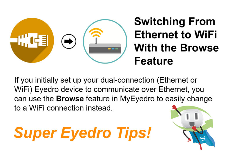 Switch your Ethernet connected Eyedro Home or Business energy monitor to a WiFi connection in 5 easy steps right from the Devices settings in your MyEyedro account.
eyedro.com/super-eyedro-t…
#EnergyEfficiency #energymonitoring