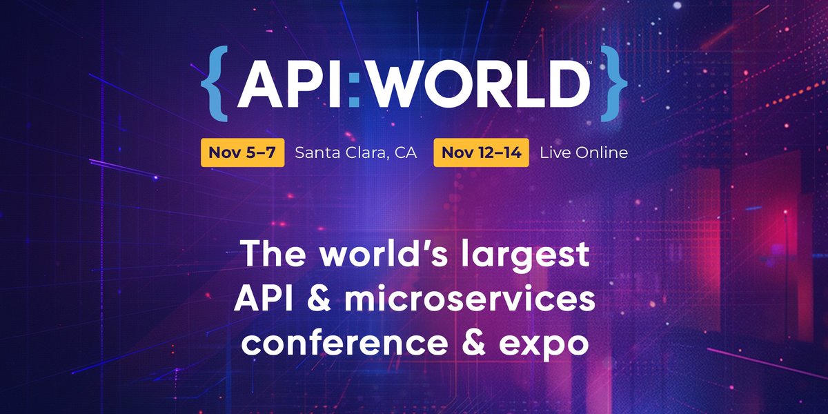 Ready for API World 2024? Join us for the largest API &amp; microservices event of the year! 🌐 
Connect with industry leaders, dive into expert sessions, and explore the future of APIs. Check out the full schedule and grab your spot now 👉apiworld.co/conference/ #APIWorld