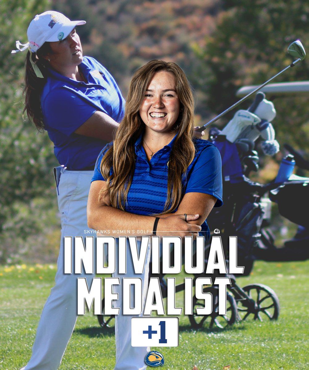 Dimery Plewe brings home the first individual medalist honor by a Skyhawks women's golfer since 2015!🤩

#ToTheTop