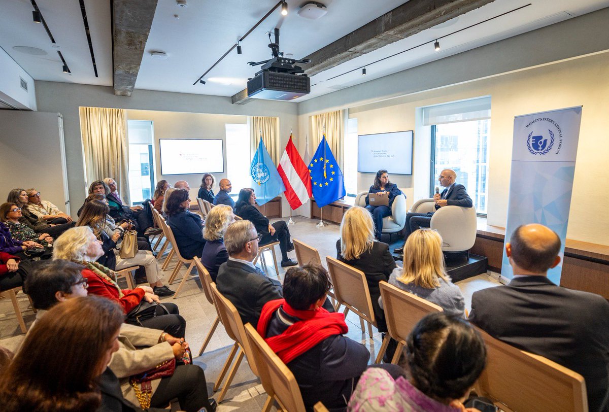 Honoring 75+ years of #UDHR with powerful insights. Today’s discussion highlighted the ongoing journey to uphold these universal ideals. Grateful to <a href="/AustriaUN/">Austria UN</a> for hosting and to H.E. <a href="/volker_turk/">Volker Türk</a> and all participants for a thought-provoking conversation. #WIF15OCT #UDHR