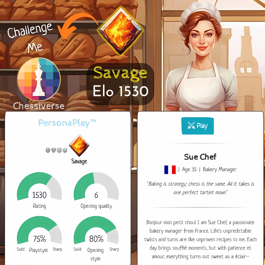 Chessiversegame's tweet image. 🔥 Meet the Savages on PersonaPlay! 🔥

Savages are the ultimate aggressors in chess, known for their fierce, all-out attack strategies. 💥 These bots are relentless, constantly applying pressure on their opponents from the opening to the final move.  ⚔️ #chesspunks