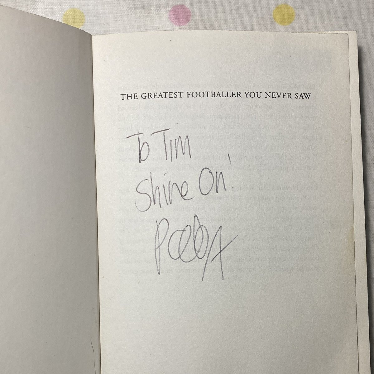 Really enjoyable evening at  <a href="/HotelPelirocco/">Hotel Pelirocco</a> listening to <a href="/PaoloHewitt1/">Paolo Hewitt</a> , thanks for your time &amp; for signing my old book COYS