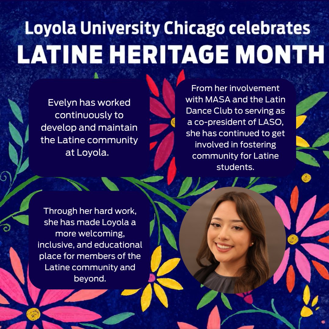 Wrapping up Latine Heritage Month with a spotlight to the leaders who uplift our Latine community at Loyola. We see you and thank you for your leadership!