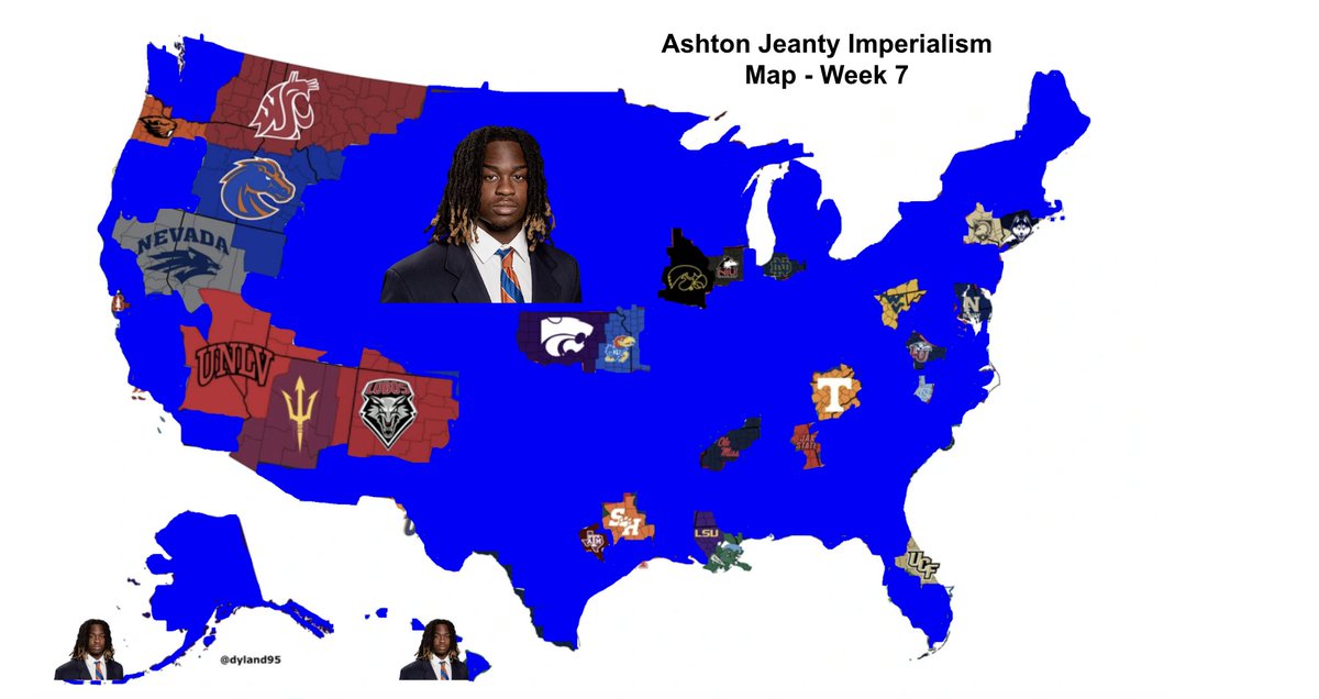 Ashton Jeanty Imperialism is here.

-All FBS schools get the territory closest to them
-If Jeanty has more total rushing yards than that school, they lose their territory
-He is Ashton Jeanty

<a href="/RedditCFB/">RedditCFB</a> <a href="/SickosCommittee/">Sickos Committee</a>
