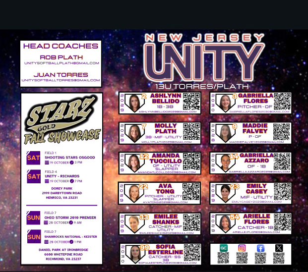 Molly Plath 2029 (@mollyplath29) on Twitter photo Excited for our team <a href="/unity13uPlath/">NJ Unity 13U Torres/Plath</a> we are headed to <a href="/StarzGoldEvents/">Starz Gold Events</a> this weekend to play up in the 16u division!
<a href="/StarzGoldEvents/">Starz Gold Events</a> <a href="/SBRRetweets/">Softball Recruiting Reposts</a> <a href="/ImpactRetweets/">Impact Promotions</a>
<a href="/D1Softball/">D1Softball</a> <a href="/EC_Recruit/">East Coast Recruits</a> <a href="/CoastRecruits/">Coast 2 Coast Recruits</a> <a href="/TopPreps/">College Coach / College Scout / College Recruiter</a> <a href="/SoftballDown/">Down South Softball</a> <a href="/UnityNewJersey/">New Jersey Unity</a> <a href="/VAUnitySB/">Unity Softball</a> Excited for our team <a href="/unity13uPlath/">NJ Unity 13U Torres/Plath</a> we are headed to <a href="/StarzGoldEvents/">Starz Gold Events</a> this weekend to play up in the 16u division!
<a href="/StarzGoldEvents/">Starz Gold Events</a> <a href="/SBRRetweets/">Softball Recruiting Reposts</a> <a href="/ImpactRetweets/">Impact Promotions</a>
<a href="/D1Softball/">D1Softball</a> <a href="/EC_Recruit/">East Coast Recruits</a> <a href="/CoastRecruits/">Coast 2 Coast Recruits</a> <a href="/TopPreps/">College Coach / College Scout / College Recruiter</a> <a href="/SoftballDown/">Down South Softball</a> <a href="/UnityNewJersey/">New Jersey Unity</a> <a href="/VAUnitySB/">Unity Softball</a>
