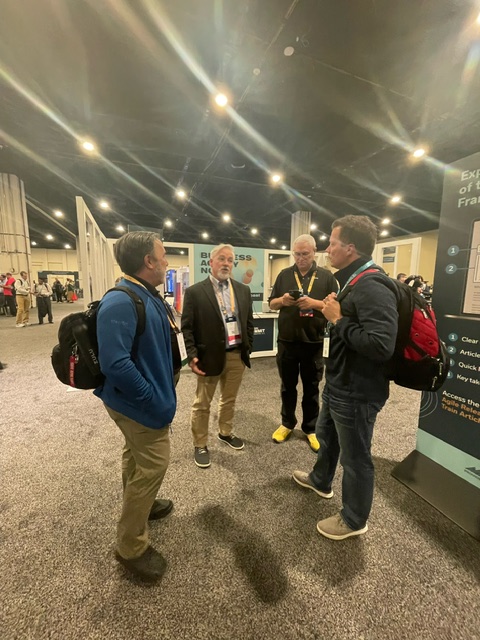 PEOEnterprise's tweet image. TALKING AGILE @ SAFe SUMMIT
Our LACE #Agile coach Scott Sinclair sat down with #ScaledAgile&apos;s Adam Mattis at the Business Agility Now booth today to dive into #PEOEnterprise&apos;s rebrand, our  journey so far, &amp;amp; what&apos;s next. Podcast to air soon - stay tuned!
#AgileArmy #SAFeSummit