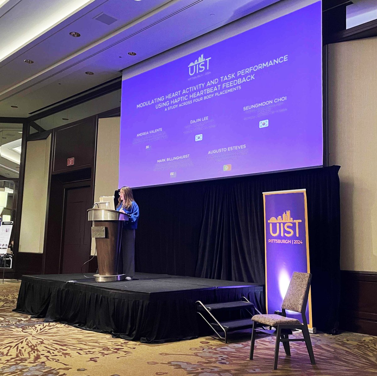 EmpathicCompLab's tweet image. Proud moment for our lab! 🎉 

PhD students Tamil Selvan Gunasekaran and Andreia Valente showcased their innovative research at #UIST2024. 

Their presentations on radar hand and haptic heartbeat feedback garnered great interest. 

Congratulations to both!