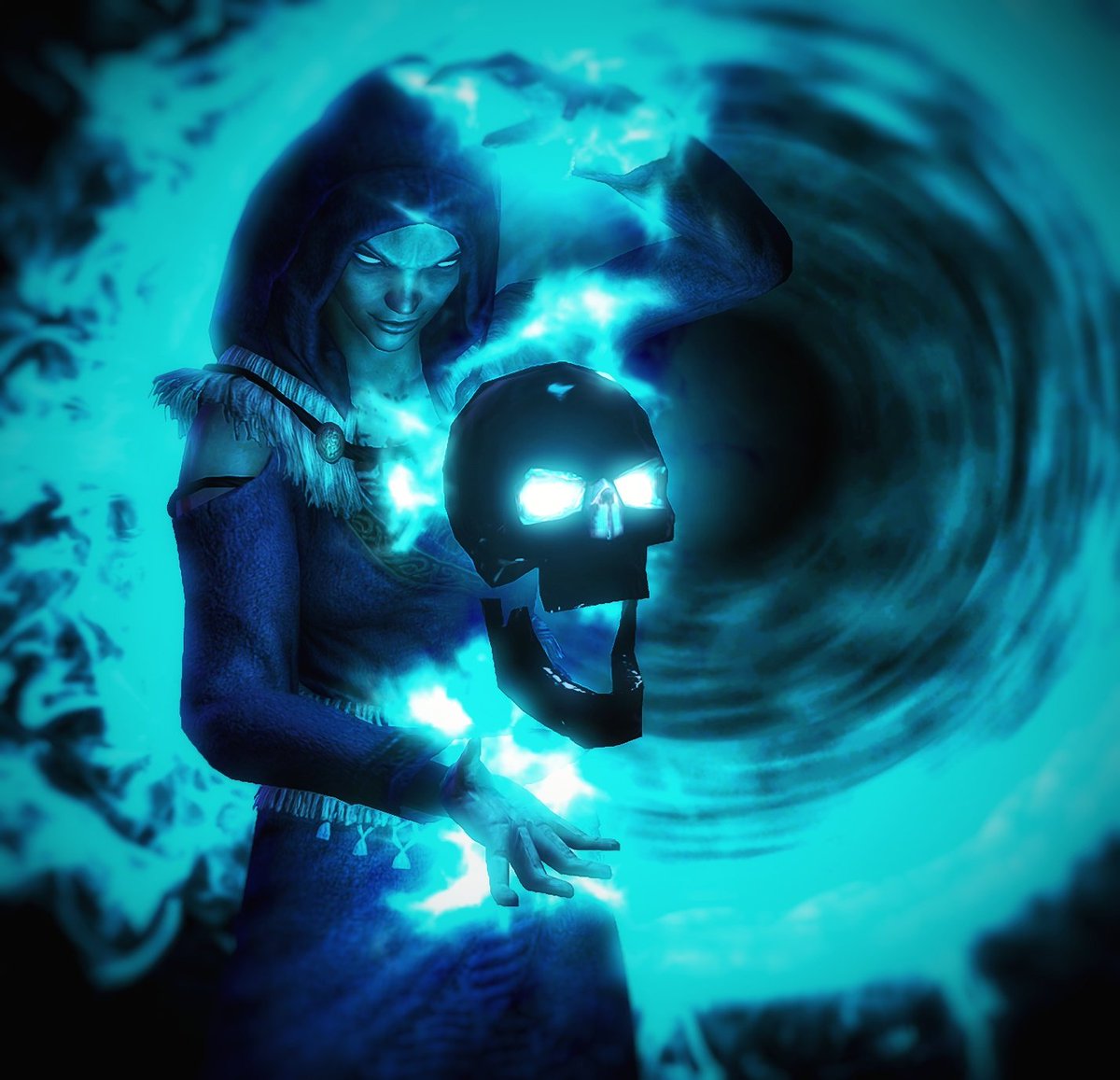 #TESOctober : Day 16 - 18: Necromancy 💀✨️

✨️In the cold glow of the azure gate,
Where souls wander, beyond all fate,

Necromancers call, the dead arise,
From dust and bone, dark sentries crystallize✨️
#ESOFam