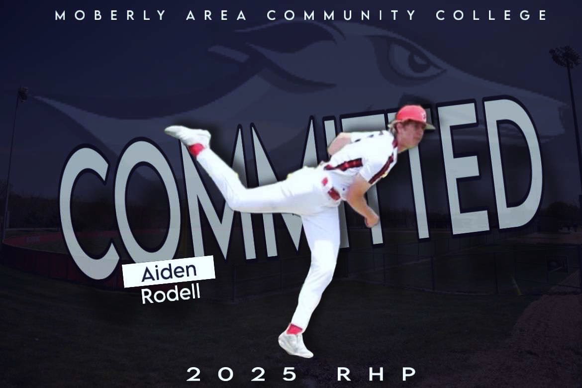 Aiden Rodell (@aidenrodell) on Twitter photo I’m excited to announce my commitment to Moberly Area Community College. I’d like to thank my family, coaches, and friends for helping me reach this point. Go Greyhounds. I’m excited to announce my commitment to Moberly Area Community College. I’d like to thank my family, coaches, and friends for helping me reach this point. Go Greyhounds.
