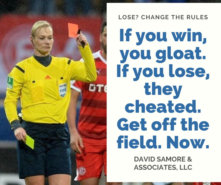 david_samore's tweet image. WHY IS IT that some politicians can&apos;t accept loss? When a kid throws a tantrum after losing a game, adults isolate that child until they are ready to abide by the rules. Why are adults willing to support such immaturity in another adult? 
#leadership #liderazgo #poorsport #fair