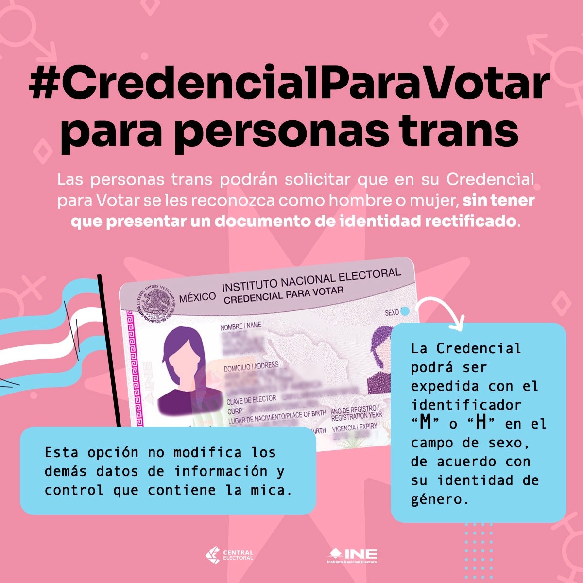 INEMexico's tweet photo. 🙋🏻‍♂️🙋🏼‍♀️ ¡Las personas #Trans ya pueden tramitar su #CredencialParaVotar para que se les reconozca como hombre o mujer sin la necesidad de presentar un documento de identidad!

👉 https://t.co/3LkP8je9Gt  #INEIncluyente https://t.co/VuFAGO1YZo