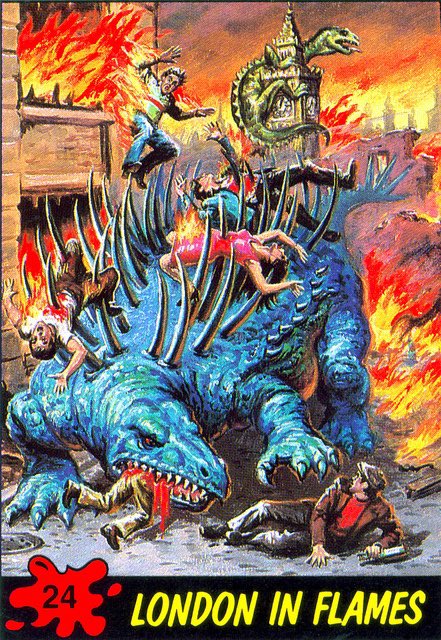 FaceOffPhil's tweet image. Listening to the new @FYAPod and when @ryansbergara talks about a scary Jurassic Park ride I immediately thought of the 90s Topps cards Dinosaurs Attack! They were awesome and brutal. i-mockery.com/halloween/bag/…