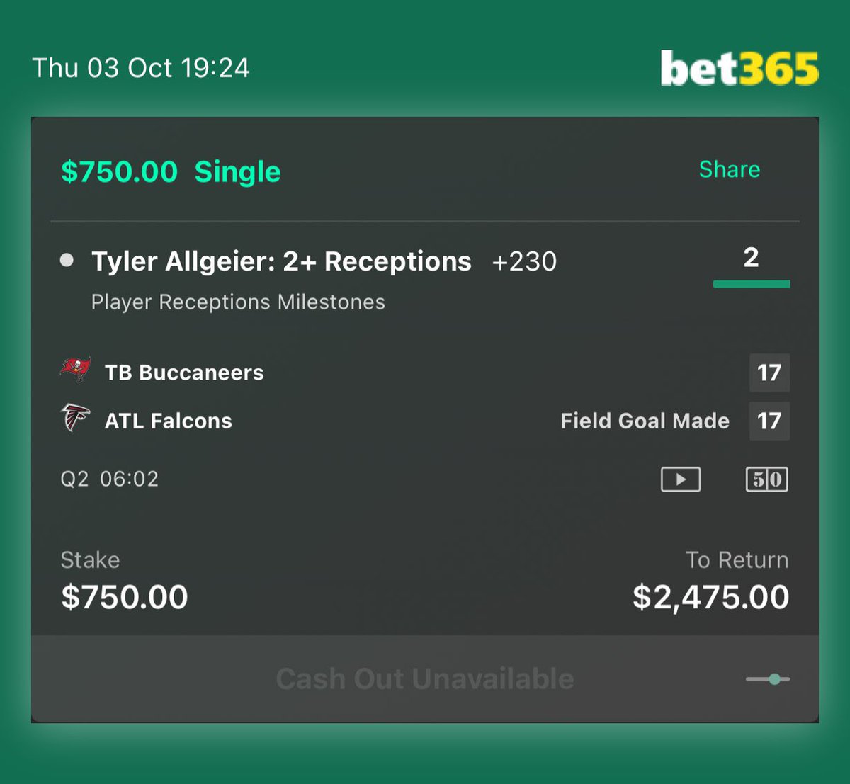 Kaz_cbk's tweet photo. Reads that goes effing hard!!!! VIP enters week 5 flying high 🔥🔥

✅Allgeier 2+ Recs @ +230
✅Allgeier 3+ Recs @ +850

Like / RT for a free VIP pass ❤️ https://t.co/RiygpCleFS