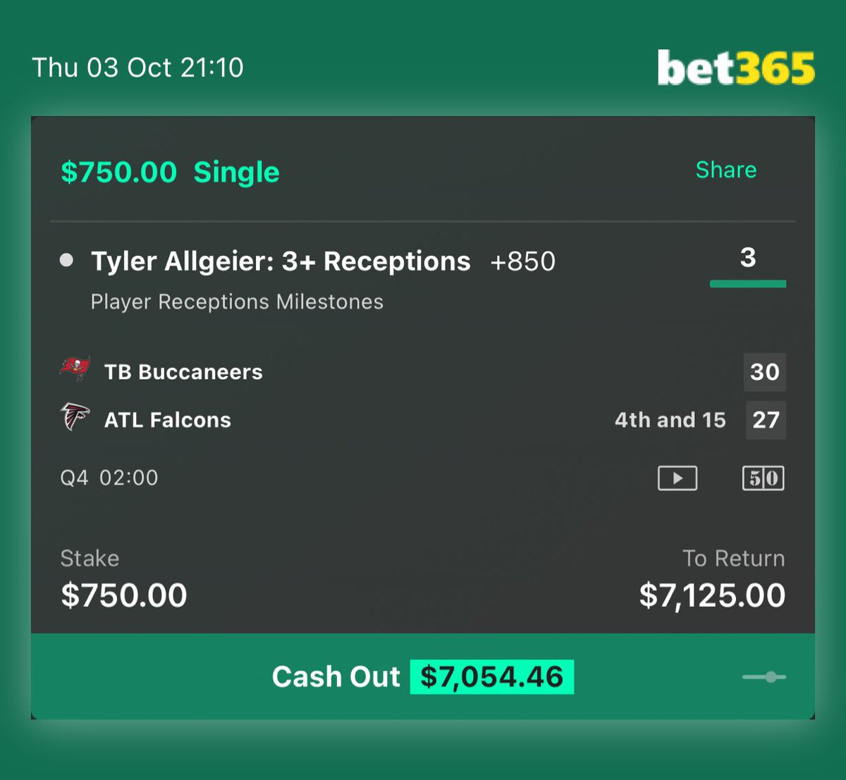Kaz_cbk's tweet photo. Reads that goes effing hard!!!! VIP enters week 5 flying high 🔥🔥

✅Allgeier 2+ Recs @ +230
✅Allgeier 3+ Recs @ +850

Like / RT for a free VIP pass ❤️ https://t.co/RiygpCleFS