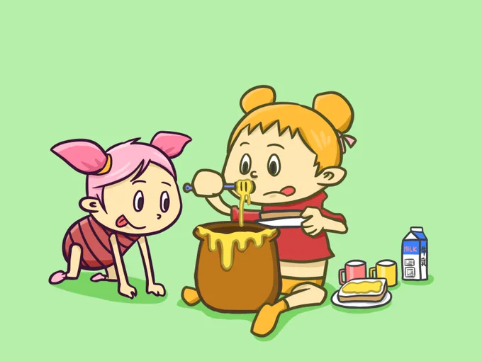 #女の子二人のイラストを貼る見た人もやる 