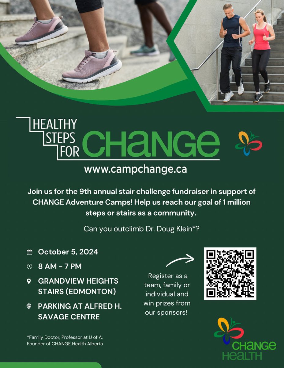 Doug Klein (@drdougklein) on Twitter photo Healthy Steps for Change is Oct 5. R u Registered? Come join this free stair challenge. Get some activity, Cheer or just have fun. <a href="/UAlberta_FoMD/">UAlberta Med & Dent</a> <a href="/UAFamilyMed/">UA Family Medicine</a> <a href="/orangetheory/">Orangetheory Fitness</a> <a href="/ctvedmonton/">CTV Edmonton</a> <a href="/GlobalEdmonton/">Global Edmonton</a> @SReidGlobal <a href="/edmontonjournal/">Edmonton Journal</a> <a href="/ABBlueCross/">Alberta Blue Cross</a> <a href="/CampChange/">ChangeAdventureCamp</a> Healthy Steps for Change is Oct 5. R u Registered? Come join this free stair challenge. Get some activity, Cheer or just have fun. <a href="/UAlberta_FoMD/">UAlberta Med & Dent</a> <a href="/UAFamilyMed/">UA Family Medicine</a> <a href="/orangetheory/">Orangetheory Fitness</a> <a href="/ctvedmonton/">CTV Edmonton</a> <a href="/GlobalEdmonton/">Global Edmonton</a> @SReidGlobal <a href="/edmontonjournal/">Edmonton Journal</a> <a href="/ABBlueCross/">Alberta Blue Cross</a> <a href="/CampChange/">ChangeAdventureCamp</a>