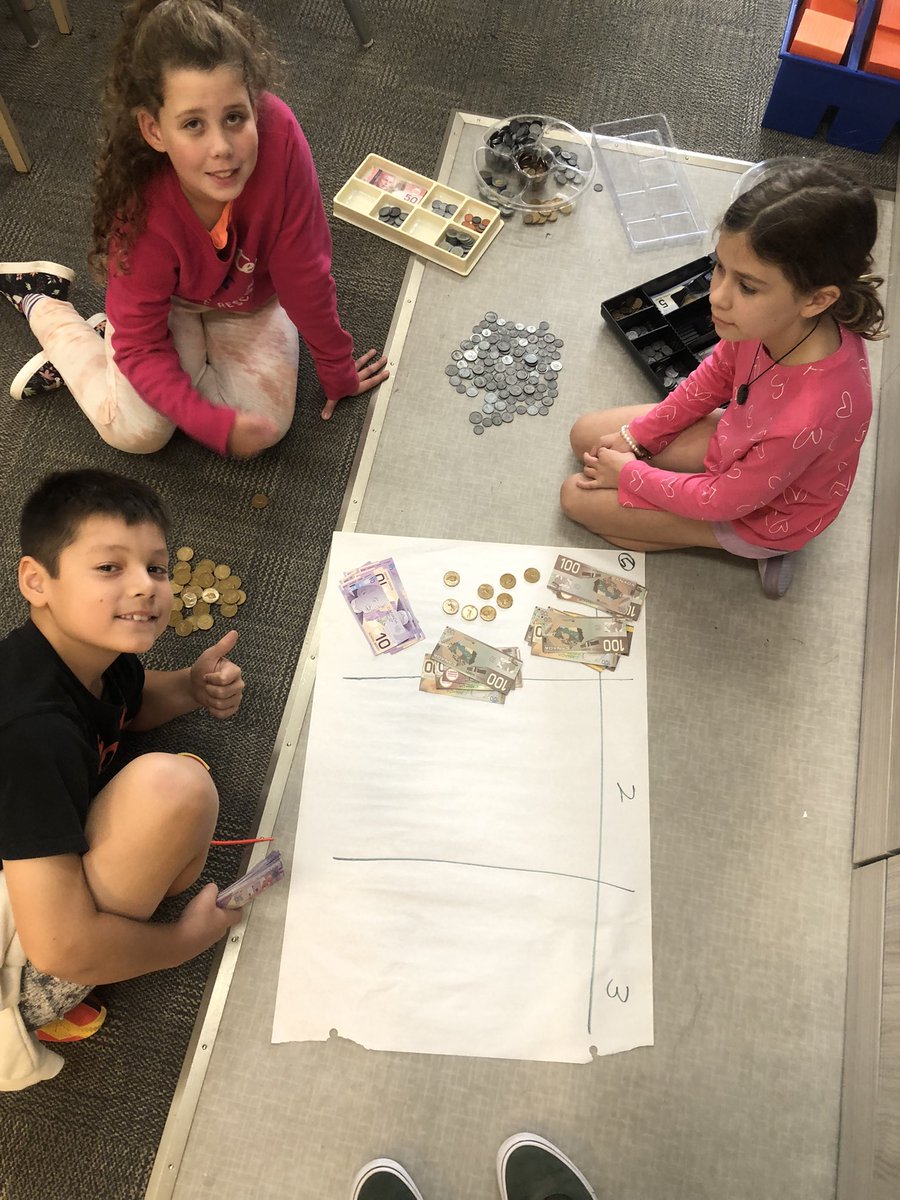 mmccormick87's tweet image. Using money as a tool for exploring place value is always a hit! 💵 Today, students had to find 3 ways to buy a $2698 refrigerator using only $100 bills, $10 bills, and loonies. A hands-on way to grasp how numbers break down in real life! #MathEd #PlaceValue #RealWorldMath