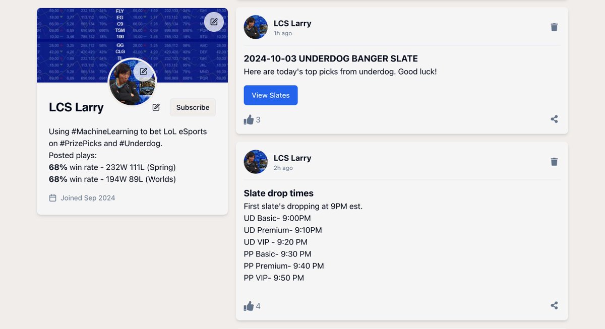 getsharpr's tweet image. Just accepted the first wave of users off the @LCSLarry premium waitlist 🙌

Here's a sneak peak of the site 👀👇